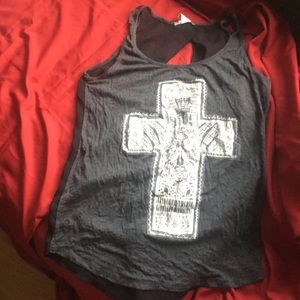 Criss Cross open back tank top